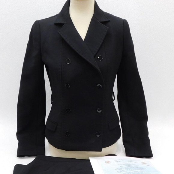Dolce and Gabbana Black Double Jacket Skirt Set /COA - Picture 1 of 7